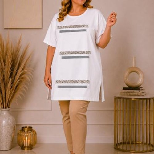 Туника Global (XL-5XL) GL260 white (лето) Global GL260 white