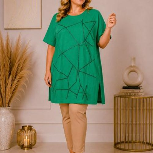 Туника Global (XL-5XL) GL264 green (лето) Global GL264 green
