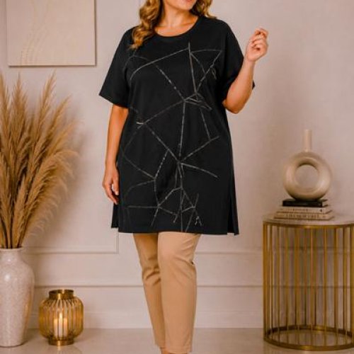 Туника Global (XL-5XL) GL265 black (лето) Global GL265 black