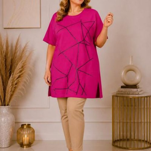Туника Global (XL-5XL) GL266 pink (лето) Global GL266 pink