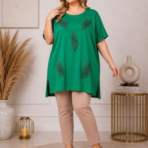 Туника Global (XL-5XL) GL270 green (лето) Global GL270 green