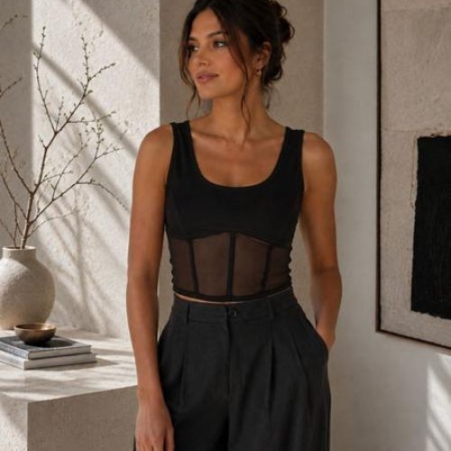Топ Arina (42-48) 1483 black (лето) Arina 1483 black