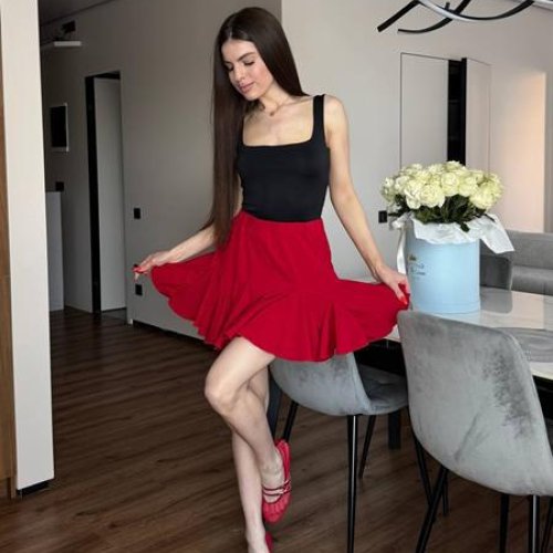 Юбка-шорты Arina (42-48) 3127 red (лето) Arina 3127 red