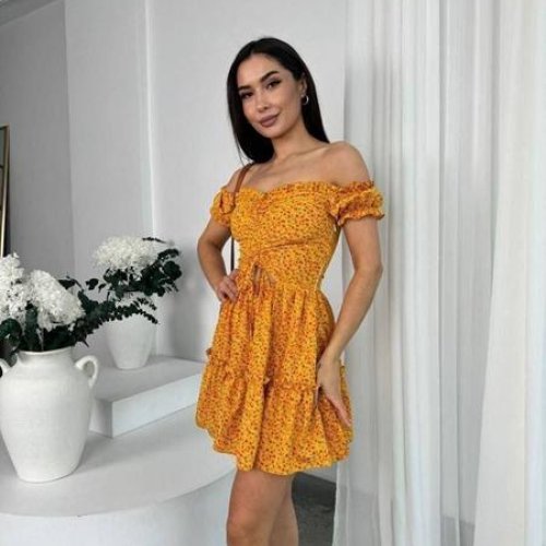 Платье Arina (42-48) 7038 orange (лето) Arina 7038 orange