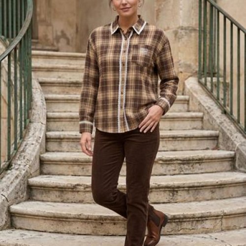 Рубашка Kosta (44-48) 16899 brown (деми) Kosta 16899 brown