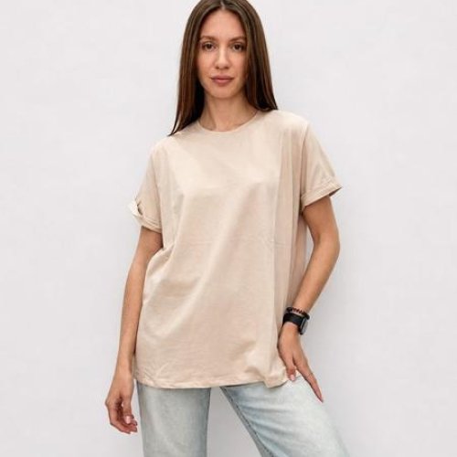 Футболка FSN (48-54) 4022 beige (лето) FSN 4022 beige