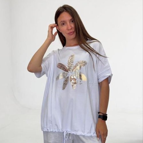Футболка FSN (54-60) 7047 white (лето) FSN 7047 white