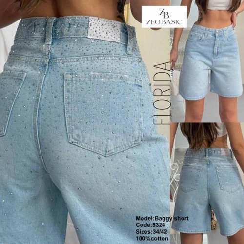 Шорты Jeans Style (34-42) 5324 l.blue (лето) Jeans Style 5324 l.blue