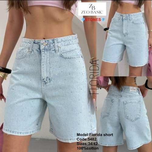 Шорты Jeans Style (34-42) 5482 l.blue (лето) Jeans Style 5482 l.blue