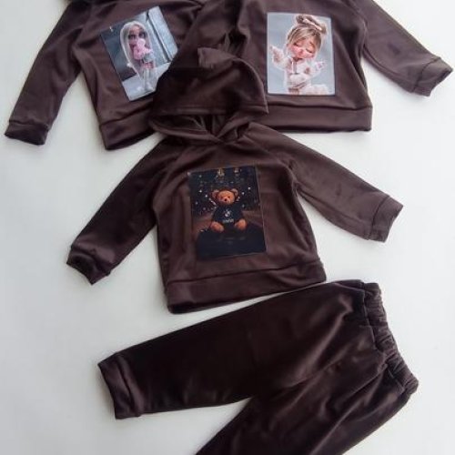 Костюм спорт Meloria (26-34) ML7638 brown мишка (деми) Meloria ML7638 brown мишка