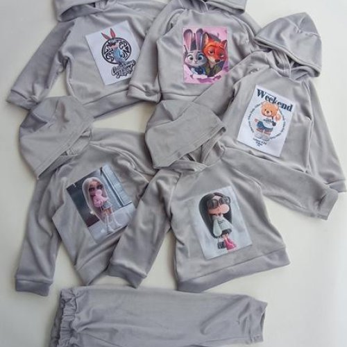 Костюм спорт Meloria (26-34) ML7645 grey девочка темная (деми) Meloria ML7645 grey девочка темная
