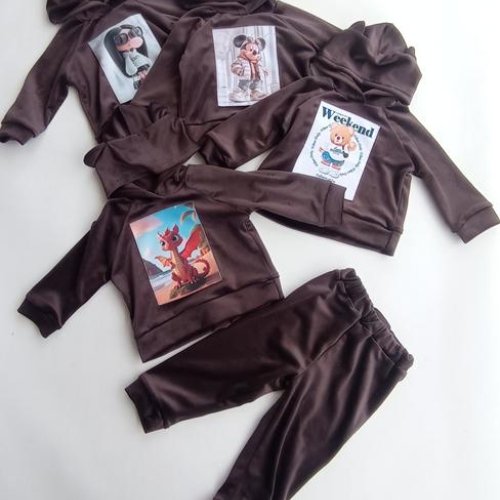 Костюм спорт Meloria (24-30) ML7661 brown mickey (деми) Meloria ML7661 brown mickey