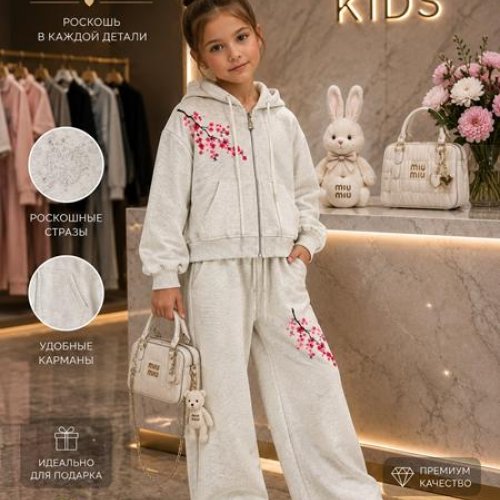 Костюм спорт Major kids (120-160) 8633 l.grey (деми) Major kids 8633 l.grey