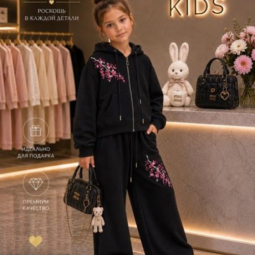 Костюм спорт Major kids (120-160) 8633 black (деми) Major kids 8633 black