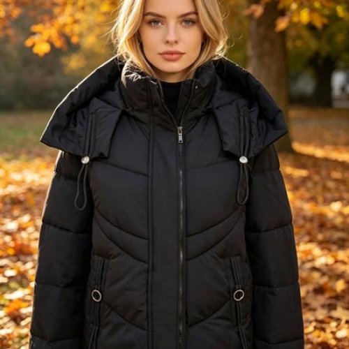 Куртка Jacket (M-2XL) B0252 black (деми) Jacket B0252 black