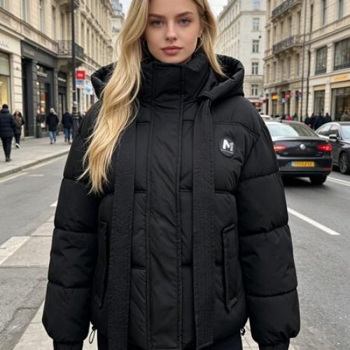 Куртка Jacket (M-2XL) B0523 black (деми) Jacket B0523 black