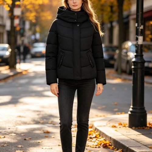 Куртка Jacket (S-XL) B0528 black (деми) Jacket B0528 black