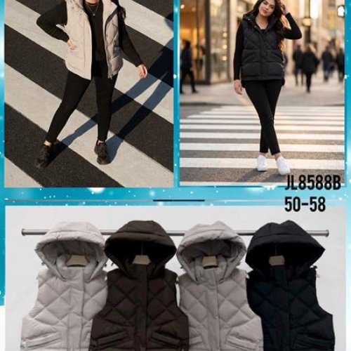 Жилетка Dorimodes (50-58) JL8588B black (деми) Dorimodes JL8588B black