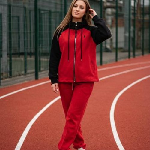 Кофта спорт Kosta (M-XL) 1647 red (деми) Kosta 1647 red