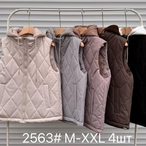 Жилетка Yafeier (M-2XL) 2563 d.beige (деми) Yafeier 2563 d.beige
