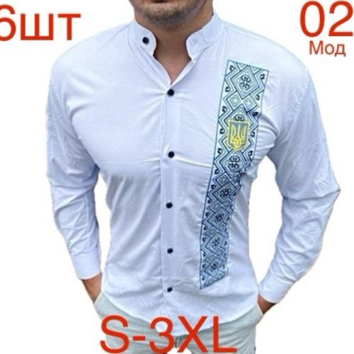 Вышиванка Надийка (S-3XL) ND1442-02 white (деми) Надийка ND1442-02 white