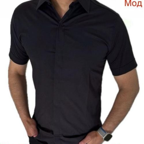 Рубашка Надийка (46-54) ND1470-220 black (лето) Надийка ND1470-220 black