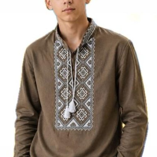 Вышиванка Надийка (13-16) ND1497-130 brown (деми) Надийка ND1497-130 brown