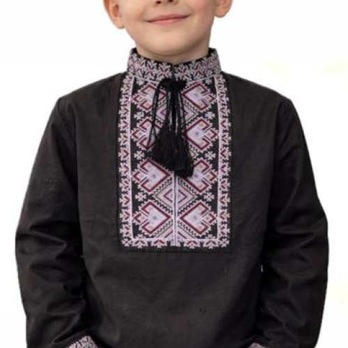 Вышиванка Надийка (104-140) ND1530-133 black (деми) Надийка ND1530-133 black
