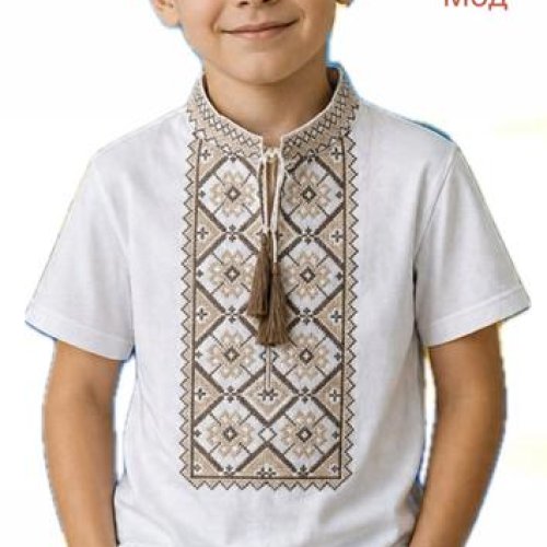 Вышиванка Надийка (98-164) ND1547-0444 white (лето) Надийка ND1547-0444 white