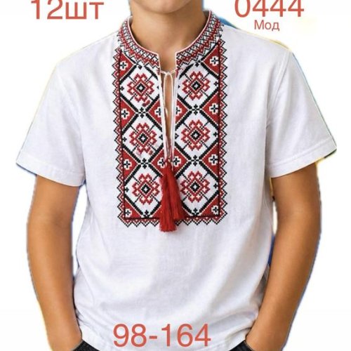 Вышиванка Надийка (98-164) ND1550-0444 white (лето) Надийка ND1550-0444 white