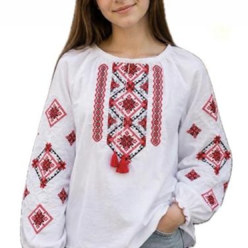 Вышиванка Надийка (152-170) ND1555-123 white (деми) Надийка ND1555-123 white