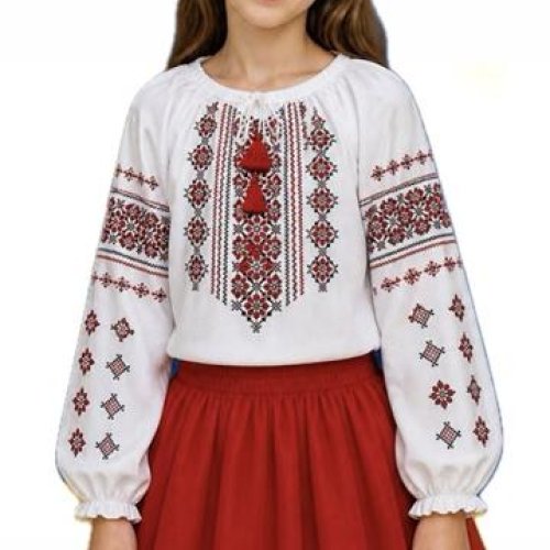 Вышиванка Надийка (122-146) ND1558-120 white (деми) Надийка ND1558-120 white