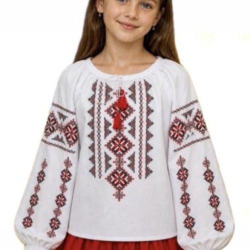 Вышиванка Надийка (122-146) ND1559-120 white (деми) Надийка ND1559-120 white