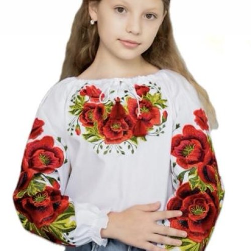 Вышиванка Надийка (104-152) ND1560-119 white (деми) Надийка ND1560-119 white