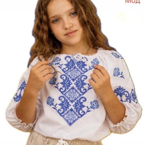 Вышиванка Надийка (104-152) ND1562-112 white (деми) Надийка ND1562-112 white