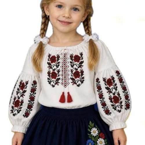 Вышиванка Надийка (98-116) ND1564-121 white (деми) Надийка ND1564-121 white