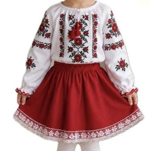 Вышиванка Надийка (98-116) ND1567-121 white (деми) Надийка ND1567-121 white