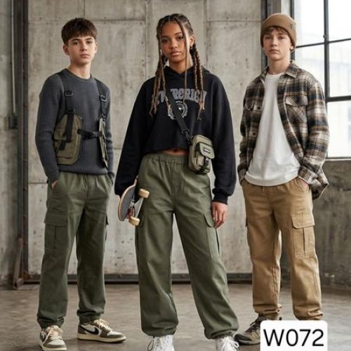 Штаны спорт Фунтик (10-14) W072 khaki (деми) Фунтик W072 khaki