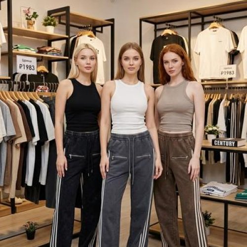 Штаны спорт Шаолинь (M-XL) QL89005 black (деми) Шаолинь QL89005 black