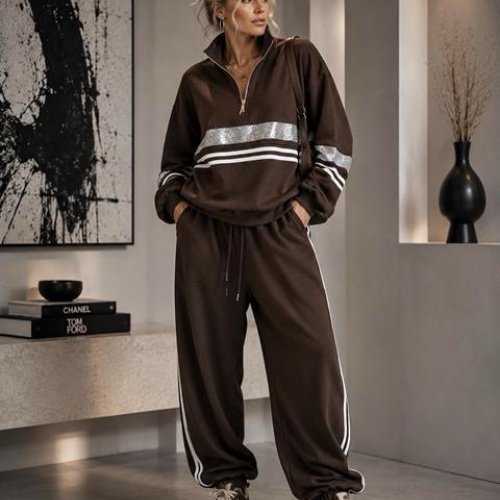 Костюм спорт Saint Wish (3XL-5XL) F7106 brown (зима) Saint Wish F7106 brown