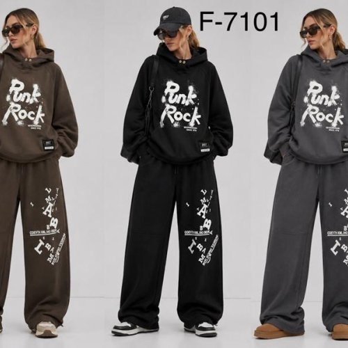 Костюм спорт Saint Wish (3XL-5XL) F7107 black (зима) Saint Wish F7107 black