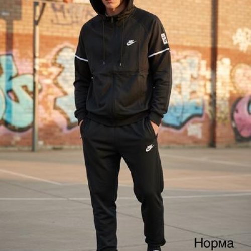 Костюм спорт Hai (M-3XL) H1596 black (деми) Hai H1596 black