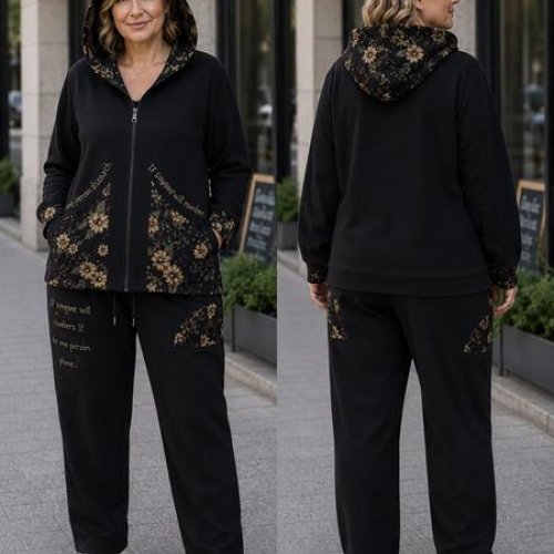 Костюм спорт Immei (XL-4XL) 6668 black (деми) Immei 6668 black