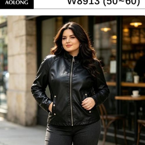 Куртка Immei (50-60) W8913 black (деми) Immei W8913 black