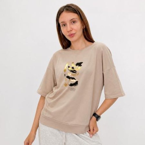 Футболка FSN (50-54) 6520 beige (лето) FSN 6520 beige