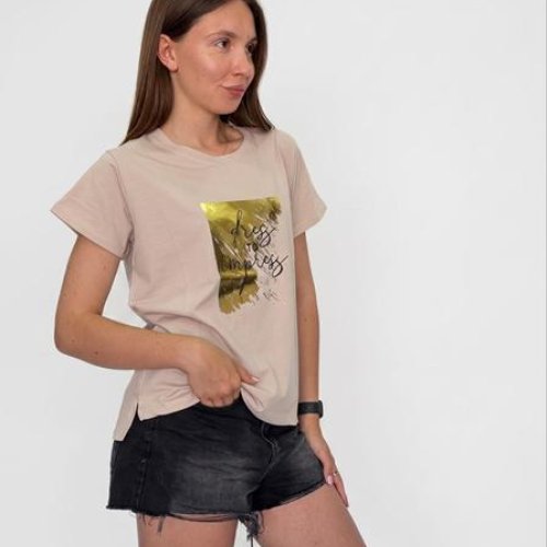 Футболка FSN (44-48) 6539 beige (лето) FSN 6539 beige