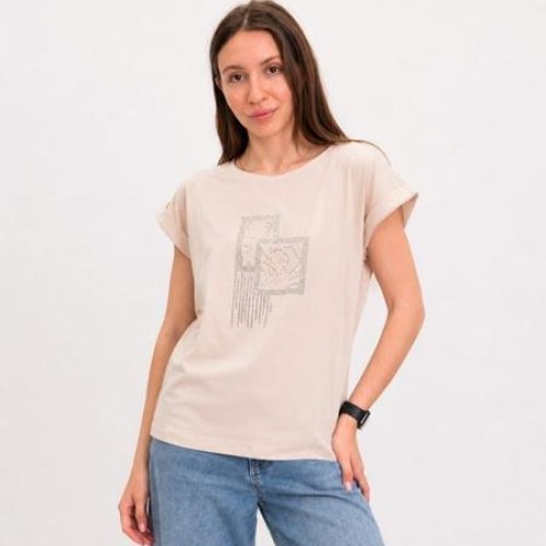 Футболка FSN (44-50) 6567 beige (лето) FSN 6567 beige