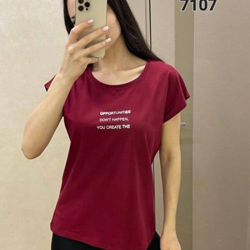Футболка FSN (48-54) 7107 wine (лето) FSN 7107 wine