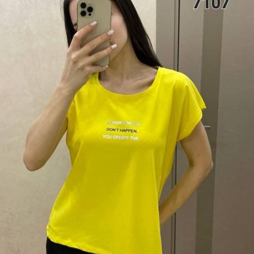 Футболка FSN (48-54) 7107 yellow (лето) FSN 7107 yellow