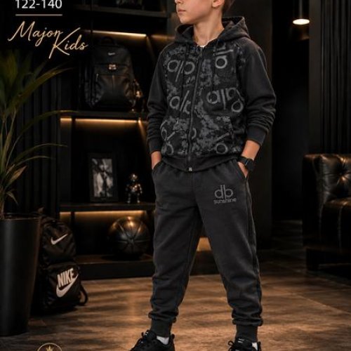 Костюм спорт Major kids (122-140) T2616 black (деми) Major kids T2616 black